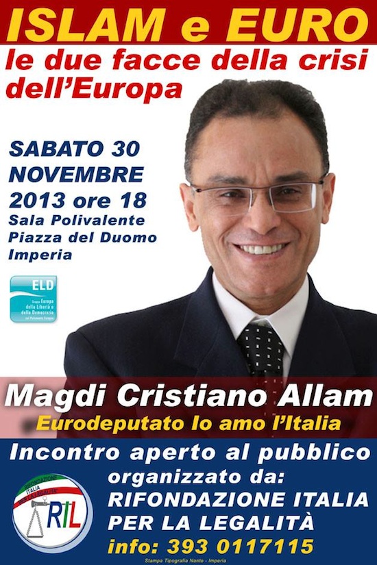 L’incontro pubblico “Euro e islam le due facce della crisi europea” Islam e euro